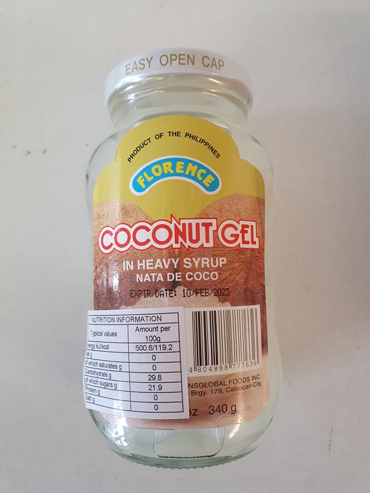 Florence Nata De Coco White Coconut Gel 340g Pabili Po 8405