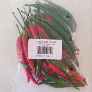Mixed Thai Green & Red Chill 100g