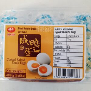Shen Dan Cooked Salted Duck Eggs 6x68g